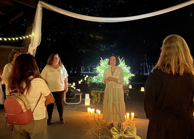 Heather with Business Miracles community members